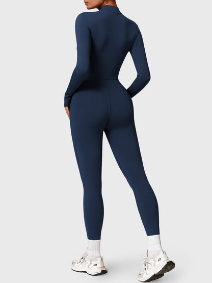 Belle Fleece Long Sleeve Zipper Jumpsuit