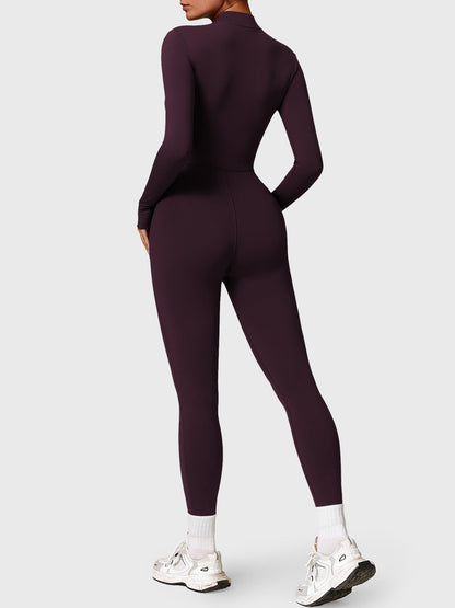 Belle Fleece Long Sleeve Zipper Jumpsuit