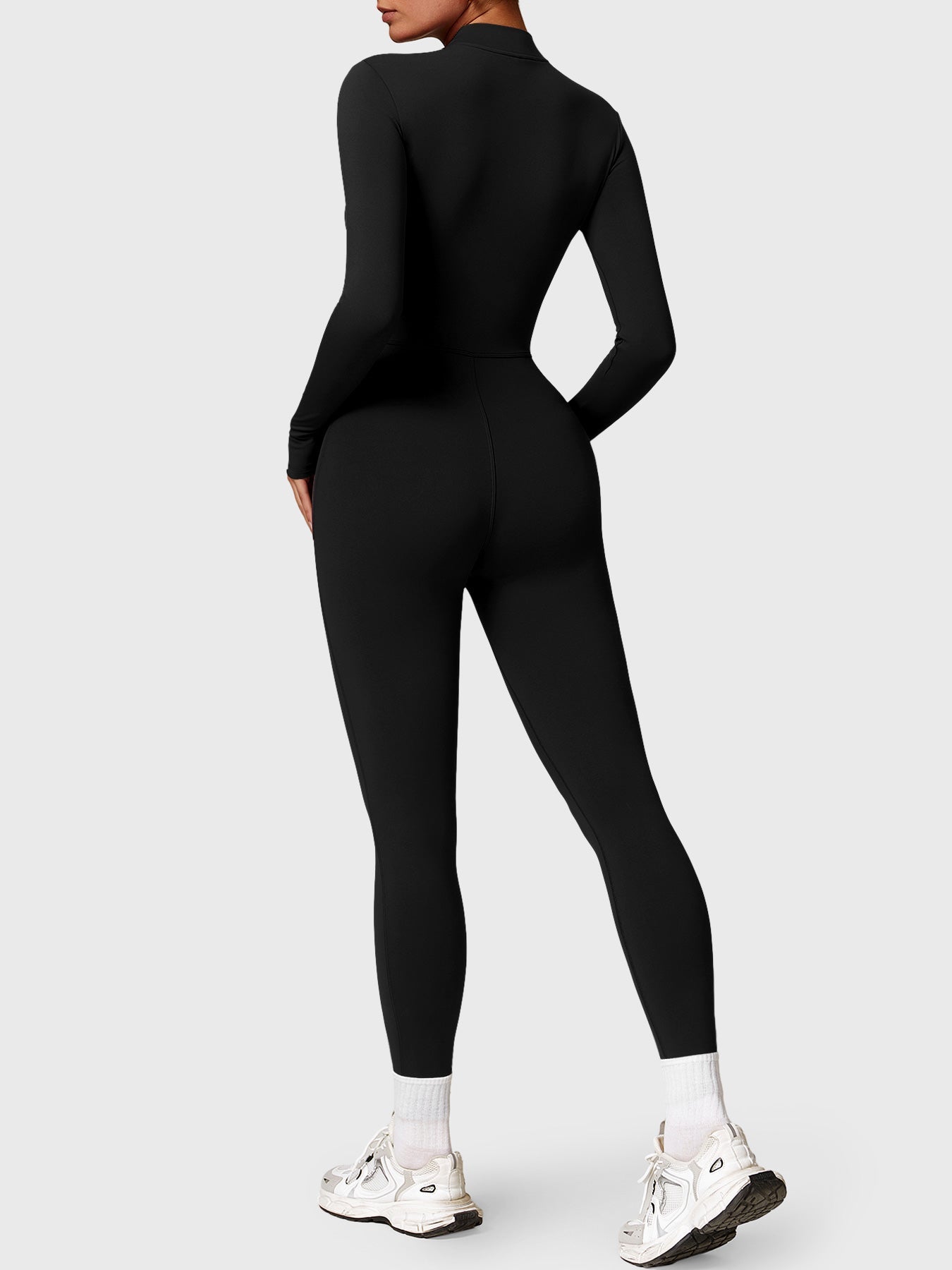Belle Fleece Long Sleeve Zipper Jumpsuit